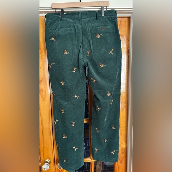 Polo Ralph Lauren Dark Green Corduroy Pants with Geese / Duck Embroidery - Picture 7 of 10